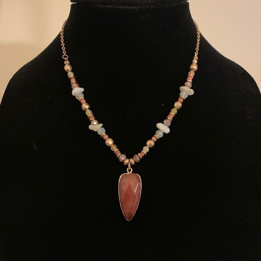 Red Jasper Pendant Necklace